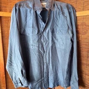 Men's Silk Button-Down Shirt